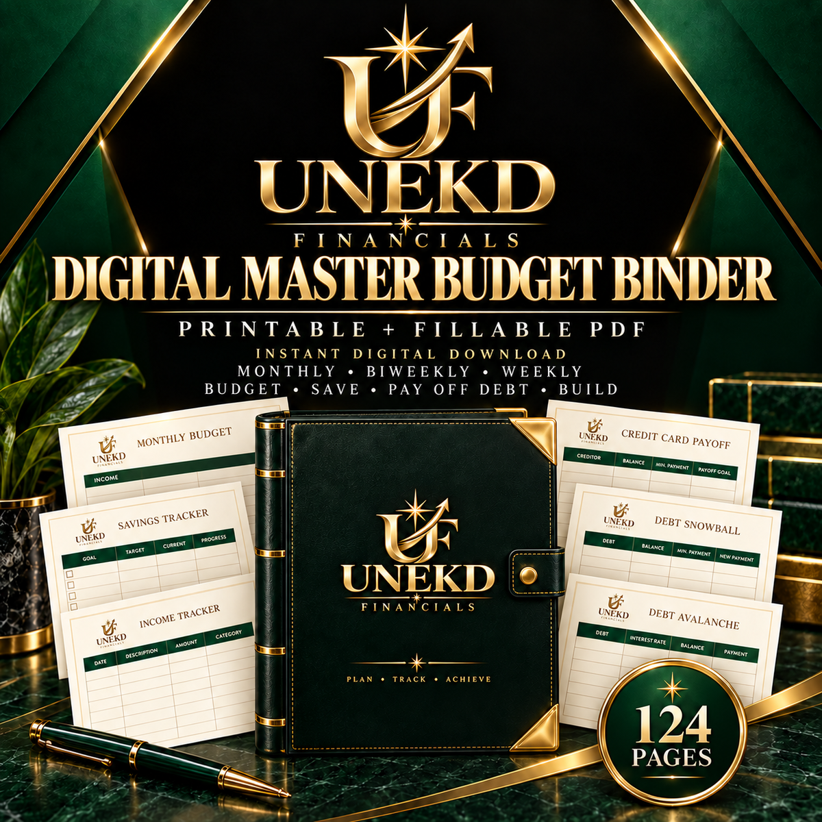UNEKD Digital Master Budget Binder | Printable & Fillable