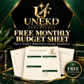 FREE MONTHLY BUDGET SHEET